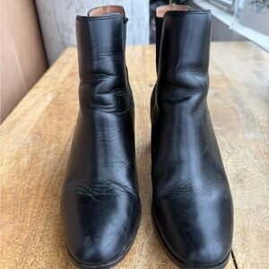 Madewell Black Leather Ankle Boots